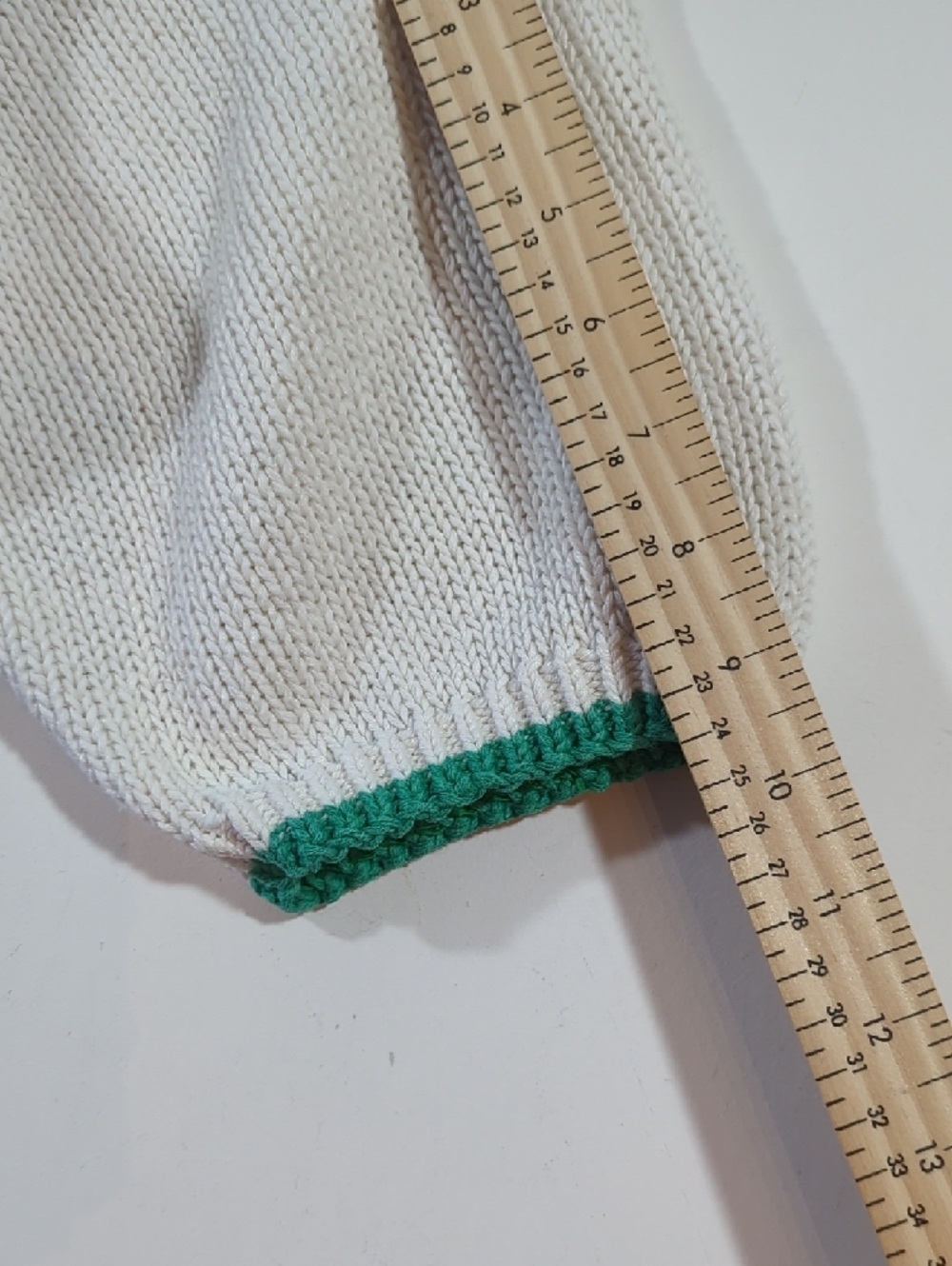 Vintage Cape Isle Knitters Baseball White Multicolor Argyle Knit Cardigan Large - Picture 13 of 13